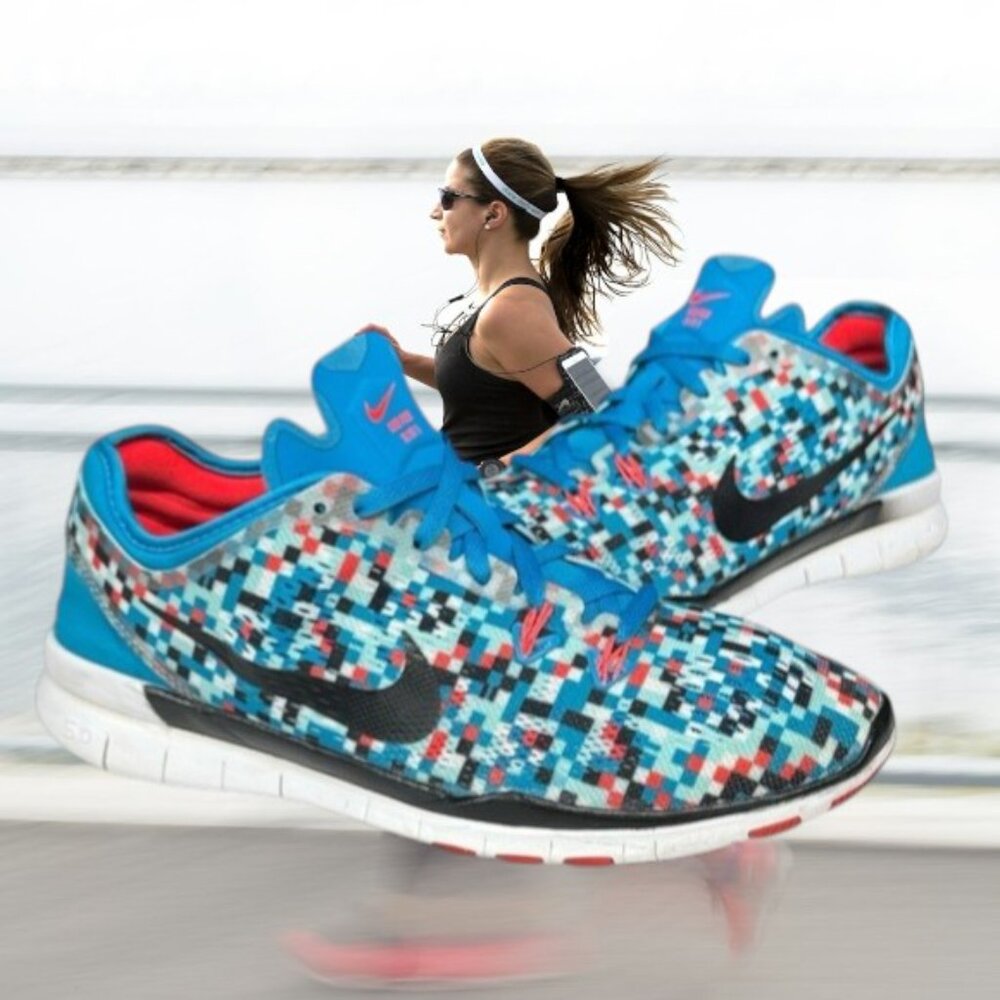 Nike Free 5.0 Tr Fit Flywire Flex 704695-404 Women's Training Running Shoes 8